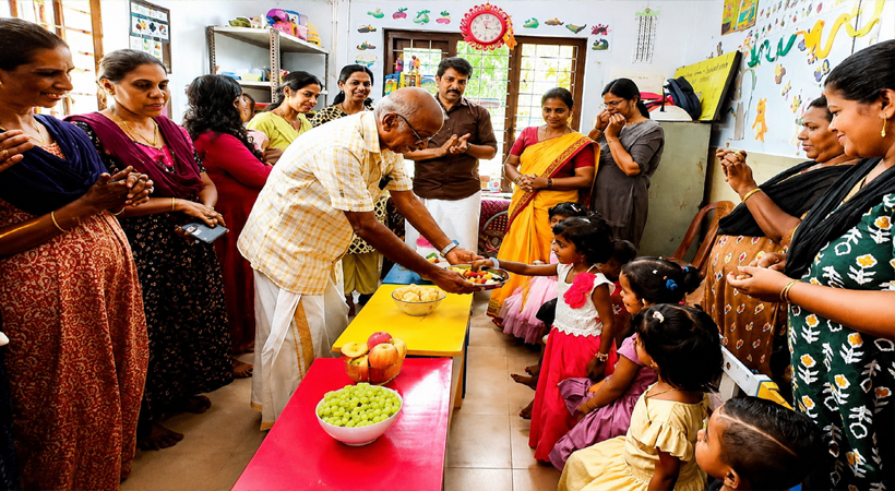മുഹമ്മയിലെ കുരുന്നുകൾക്ക് ‘ഫ്രൂട്ട്സ് ചലഞ്ച്’; ചൂടിനെ തോൽപ്പിക്കാൻ മധുരമാർന്ന കരുതലുമായി നാട്